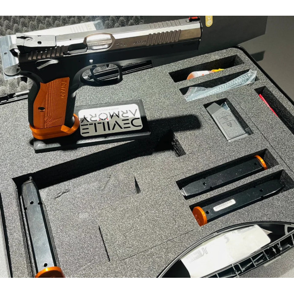 Pistolet CZ TS2 ORANGE 40SW  Chez DEVILLE ARMORY. Votre armurerie en ligne.