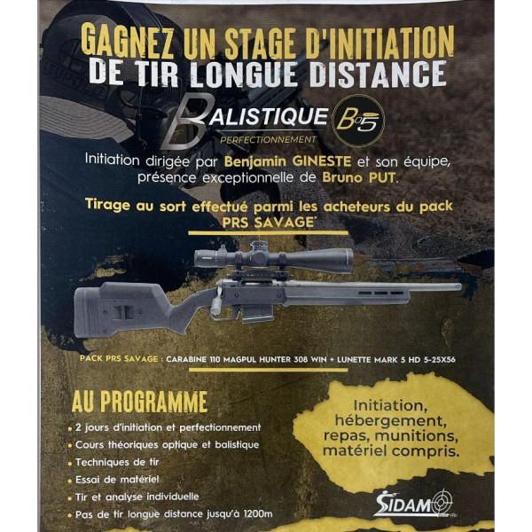 PACK PRS SAVAGE 110 MAGPUL HUNTER 308WIN-LEUPOLD MARK5+  Chez DEVILLE ARMORY. Votre armurerie en ligne.