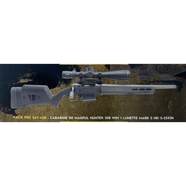 PACK PRS SAVAGE 110 MAGPUL HUNTER 308WIN-LEUPOLD MARK5+  Chez DEVILLE ARMORY. Votre armurerie en ligne.