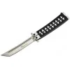 Couteau papillon lame acier 3CR13 manche aluminium blanc et noir