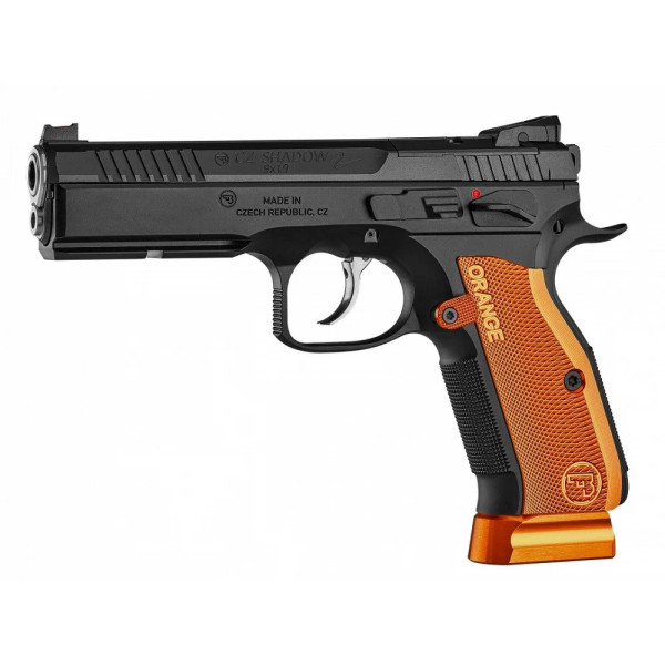 Pistolet CZ Shadow 2 Orange Optic Ready 9X19  Chez DEVILLE ARMORY. Votre armurerie en ligne.
