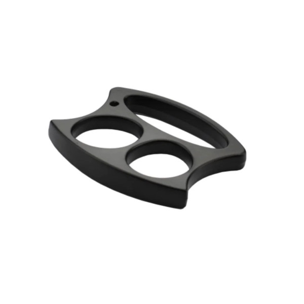 Poing américain 2 doigts métal chromé noir MAXKNIVES  Chez DEVILLE ARMORY. Votre armurerie en ligne.