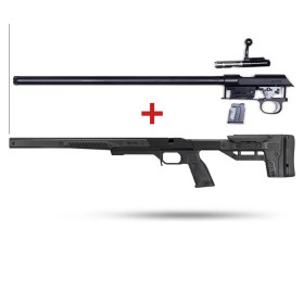 Pack CZ 457 Range 24" + Chassis ORYX Noir + Lunette Titan 5-25x50  Chez DEVILLE ARMORY. Votre armurerie en ligne.