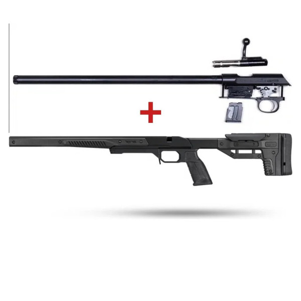 Pack CZ 457 Range 24" + Chassis ORYX Noir + Lunette Titan 5-25x50  Chez DEVILLE ARMORY. Votre armurerie en ligne.