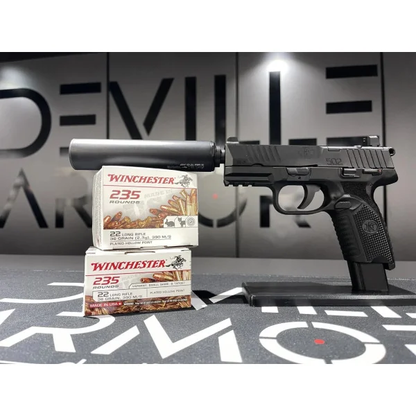 Fn Herstal Pack pistolet FN502 NOIR + 470 Cartouches + Modérateur