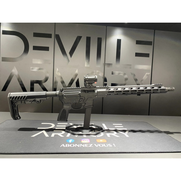 Carabine AR9 LFA Challenger Noir 16" 9X19 + Depart Triggertech + Holosun ARO  Chez DEVILLE ARMORY. Votre armurerie en ligne.