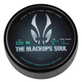 Plombs The Black Ops Soul à tête plate cal. 5,5 mm  Chez DEVILLE ARMORY. Votre armurerie en ligne.