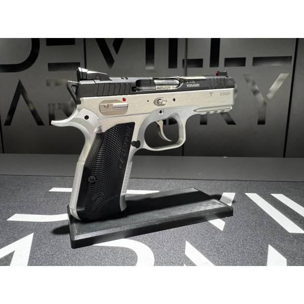 Pistolet CZ 75 Shadow 2 Compact Industrial Alloy Noir 9x19  Chez DEVILLE ARMORY. Votre armurerie en ligne.