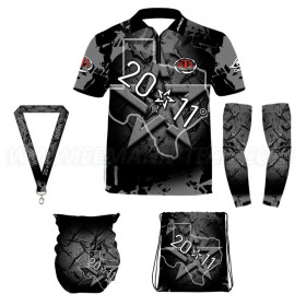 DED Ensemble de vêtements de sport STI 2011 Thème noir, taille : XL, nom personnalisé : sans nom  Chez DEVILLE ARMORY. Votre arm