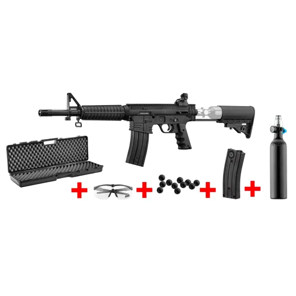 Pack AR15 Defense Cal .68 semi-auto à air