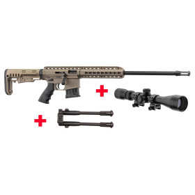 Pack Pallas Sniper TAN BA-15 - 22LR  Chez DEVILLE ARMORY. Votre armurerie en ligne.