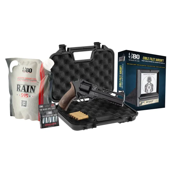 Pack Airsoft revolver CO2 CHIAPPA RHINO 60DS + Co2 + billes