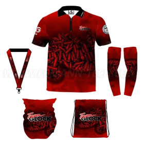 DED Sportswear Set Team Glock Red Theme, taille : 7XL, nom personnalisé : sans nom  Chez DEVILLE ARMORY. Votre armurerie en lign