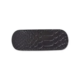 Etui fleur de Cuir serpent noir