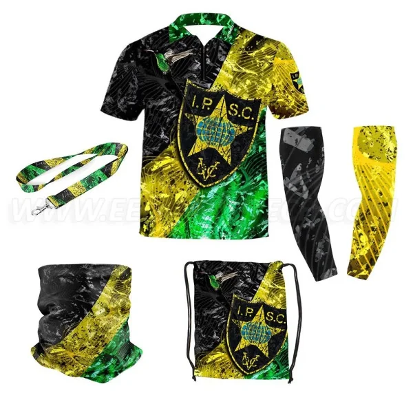 DED Ensemble Sportswear IPSC Jamaica Theme, size: M, Personnalisé Name: No Name