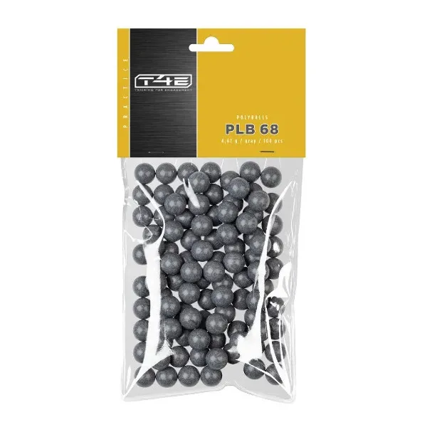 T4E Billes de Défense polyéthylène Cal. 68 - 100 billes