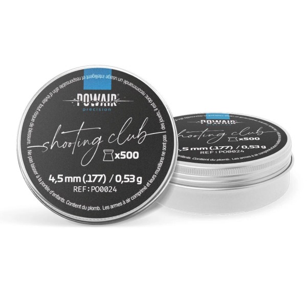 PLOMBS PLATS SHOOTING CLUB C4.5 X 500  Chez DEVILLE ARMORY. Votre armurerie en ligne.
