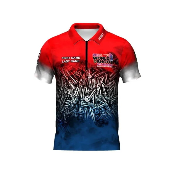 T-shirt officiel DED PCC Minirifle Worldshoot 2025, taille : 3XL, nom personnalisé : sans nom, type de vêtements : régulier (hom