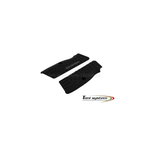 TONI SYSTEM GT21V pour poignées TANFOGLIO P21L pour tous les calibres -Vibram Grip , ORANGE  Chez DEVILLE ARMORY. Votre armureri