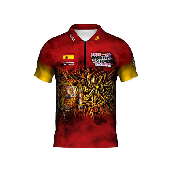 DED Espagne PCCMR Worldshoot 2025 T-shirt officiel, taille: 4XL, nom personnalisé: sans nom, type de vêtements: femmes  Chez DEV