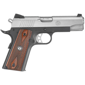 Pistolet RUGER SR1911 9MM Inox 9+1 4.25"  Chez DEVILLE ARMORY. Votre armurerie en ligne.