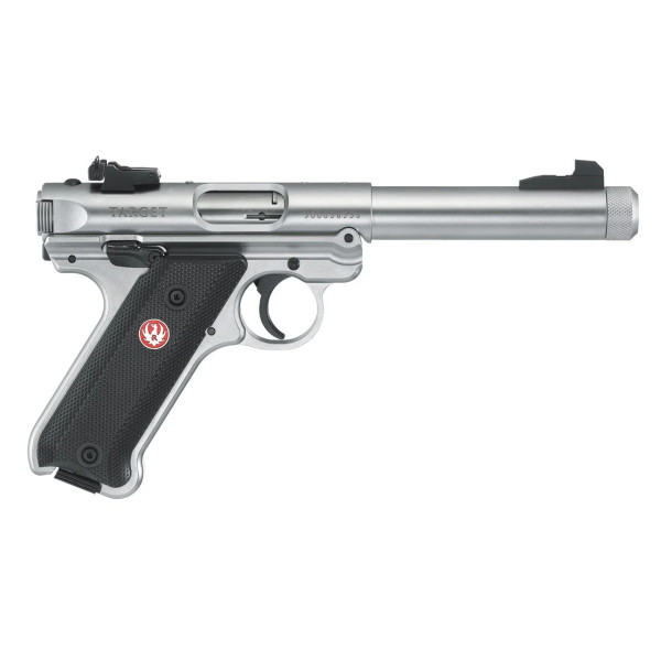 Pistolet RUGER MARK IV 22LR Inox Target  Chez DEVILLE ARMORY. Votre armurerie en ligne.