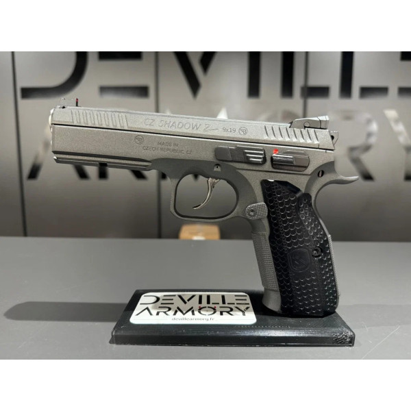Pistolet CZ SHADOW 2 CUSTOM Cobalt 9X19  Chez DEVILLE ARMORY. Votre armurerie en ligne.
