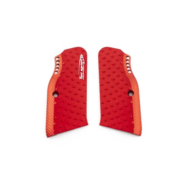TONI SYSTEM GTSAIDPAL Briquet Vibram Poignées Longues pour Petit Cadre Tanfoglio, ROUGE  Chez DEVILLE ARMORY. Votre armurerie en