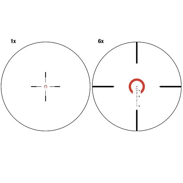 Trijicon VISEUR VCOG 1-6X RED CIRCLE MIL GOV TA51