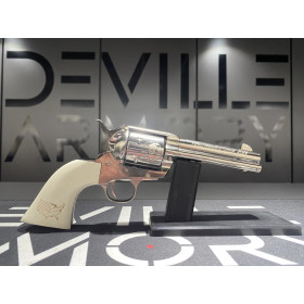 Revolver Pietta Ed. Limitée Trump 1873 SA "47th President" 4"3/4 357Mag  Chez DEVILLE ARMORY. Votre armurerie en ligne.