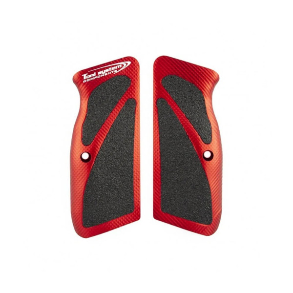 TONI SYSTEM GT213D Poignées longues 3D pour Tanfoglio P19L-P21L-T95F, ARGENT  Chez DEVILLE ARMORY. Votre armurerie en ligne.