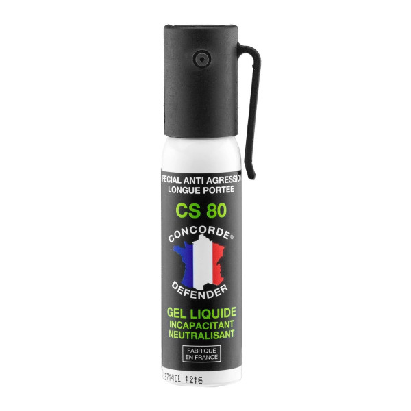 Aérosol GEL CS 80 - 25 ml  Chez DEVILLE ARMORY. Votre armurerie en ligne.