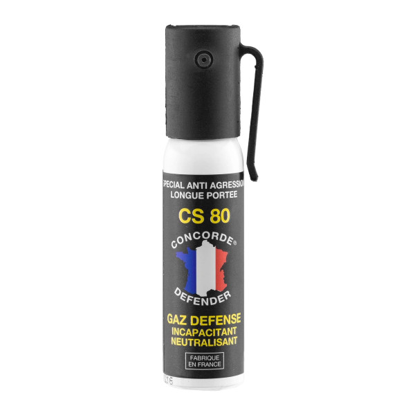 Aérosol GAZ CS 80 - 25 ml  Chez DEVILLE ARMORY. Votre armurerie en ligne.