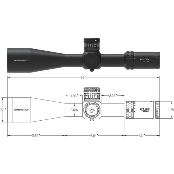 Lunette Arken EP-5 GenII 7-35x56 Rifle Scope