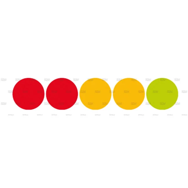 Truglo Set de 5 fibres optique fluo monocolore assorties