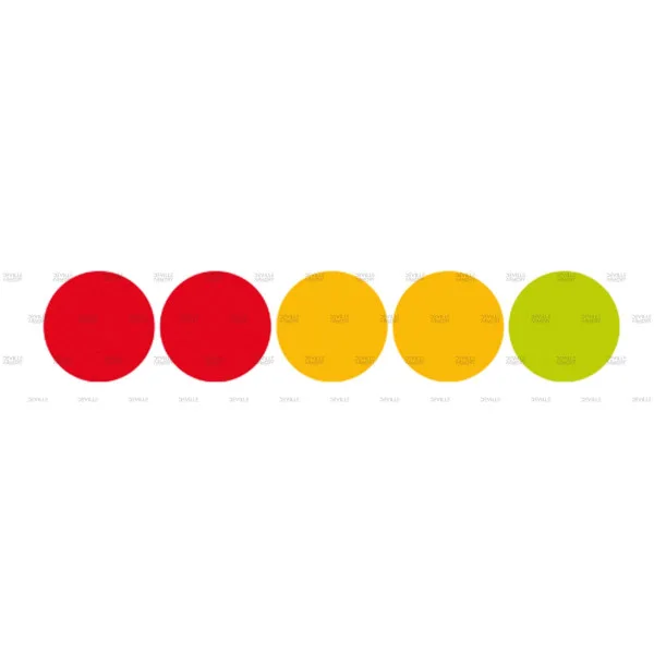 Truglo Set de 5 fibres optique fluo monocolore assorties
