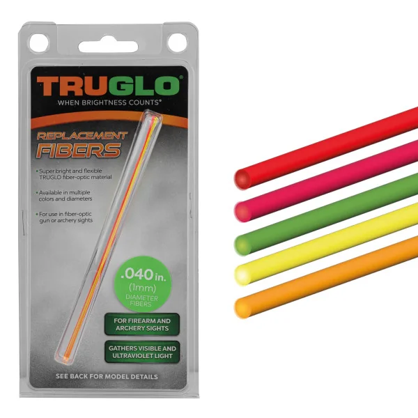 Truglo Set de 5 fibres optique fluo monocolore assorties