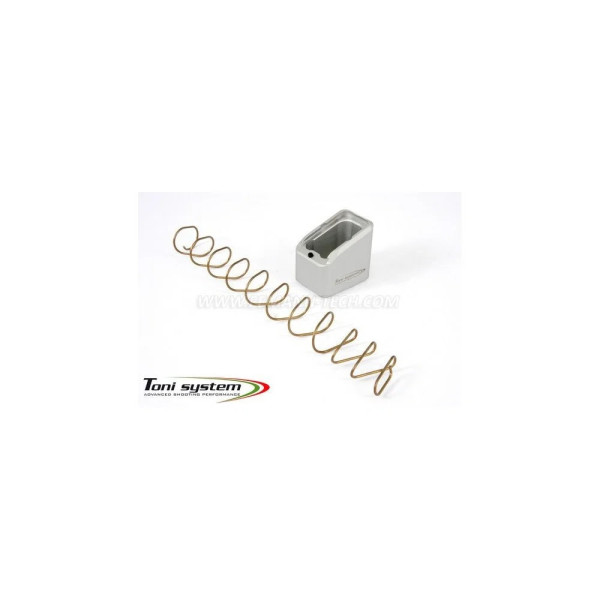 TONI SYSTEM PADGLOP Pad +6 coups et ressort pour GLOCK Magazine, ARGENT  Chez DEVILLE ARMORY. Votre armurerie en ligne.