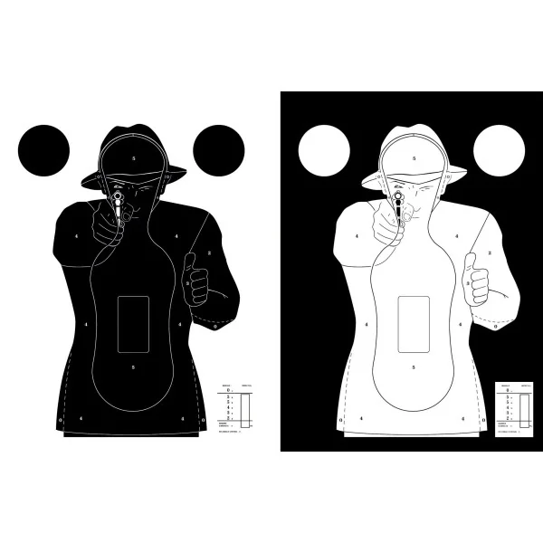 100 cibles silhouette Police 51 x 71 cm