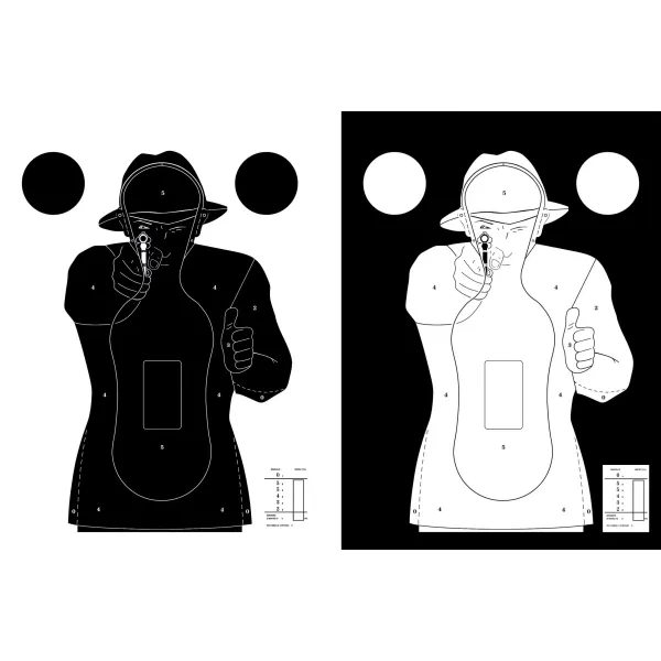 100 cibles silhouette Police 51 x 71 cm