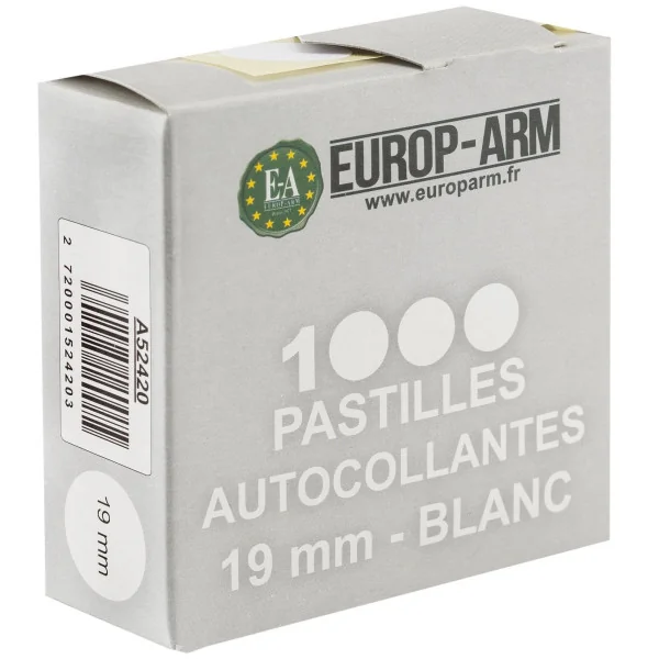 Pastilles blanches diam. 15 mm