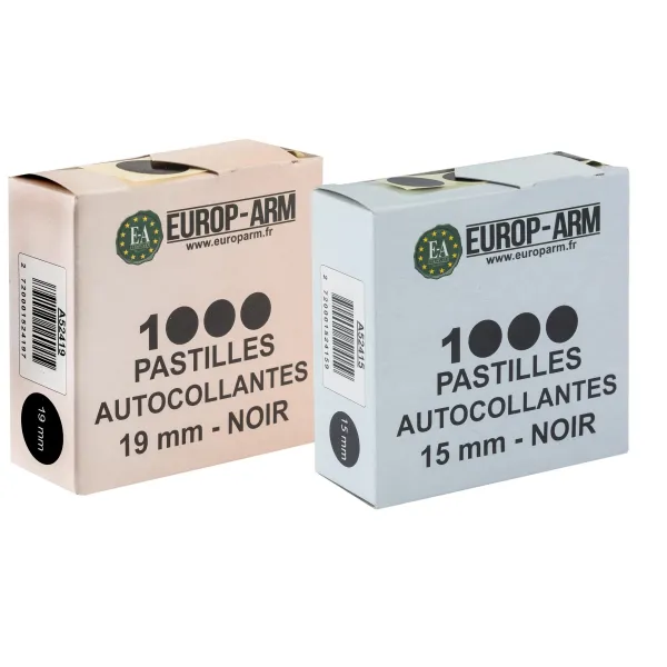 Pastilles noires diam. 19 mm