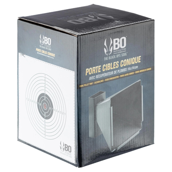 Porte cible conique 14 x 14 cm en acier  Chez DEVILLE ARMORY. Votre armurerie en ligne.