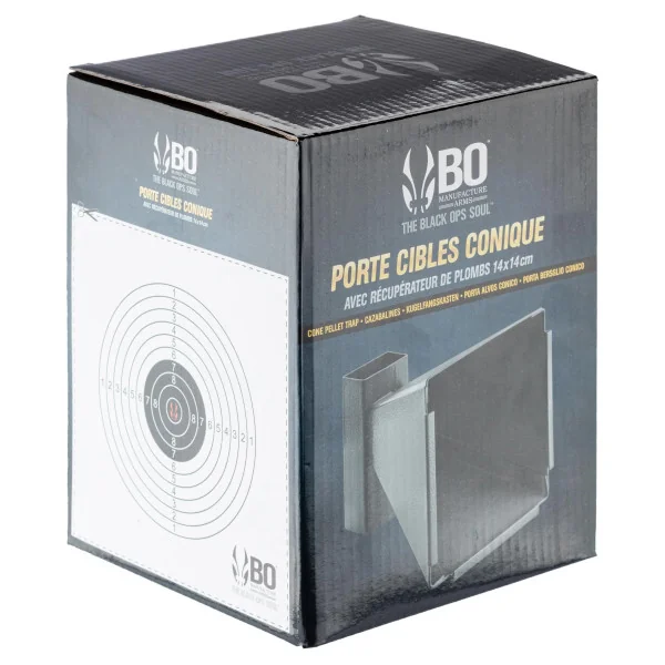 BO Manufacture Arms Porte cible conique 14 x 14 cm en acier