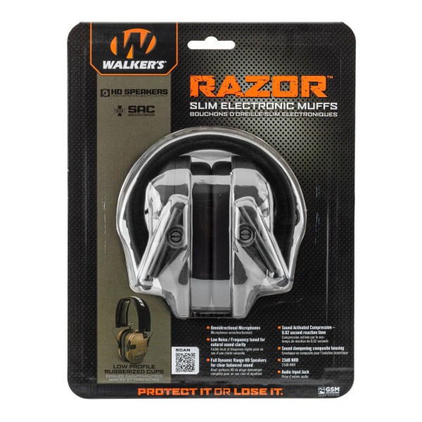 Casques Walker's Razor 2 Noir  Chez DEVILLE ARMORY. Votre armurerie en ligne.