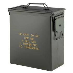 Caisse à munition acier occasion Cal. 50  Chez DEVILLE ARMORY. Votre armurerie en ligne.