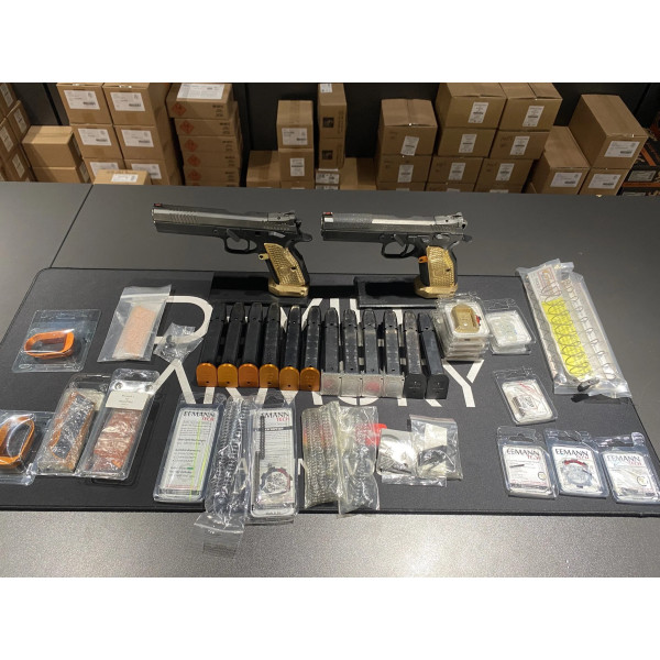 Occasion lot de 2 CZ75 TS Orange 40S&W  Chez DEVILLE ARMORY. Votre armurerie en ligne.