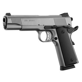 Pistolet TISAS ZIG M 1911 Inox CAL 45 ACP  Chez DEVILLE ARMORY. Votre armurerie en ligne.