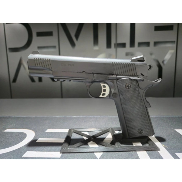 Pistolet TISAS ZIG PC 1911 Noir PC 9 CAL 9X19  Chez DEVILLE ARMORY. Votre armurerie en ligne.