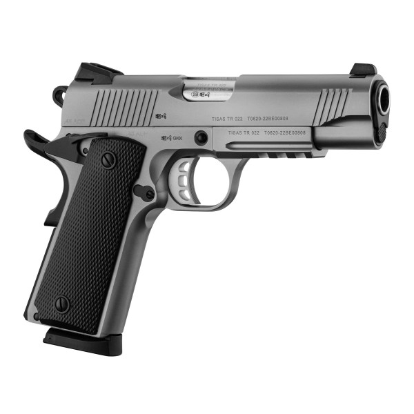 Pistolet TISAS ZIG PCS 1911 Inox CAL 9X19 mm  Chez DEVILLE ARMORY. Votre armurerie en ligne.